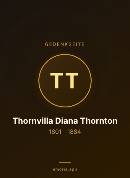 Gedenkportrait von Thornvilla Diana Thornton