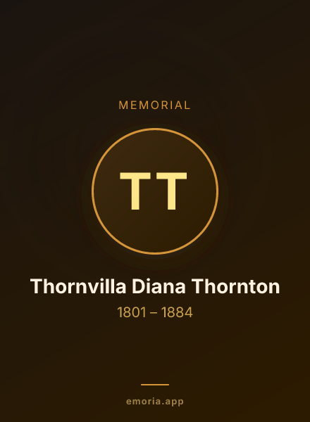 Memorial portrait of Thornvilla Diana Thornton