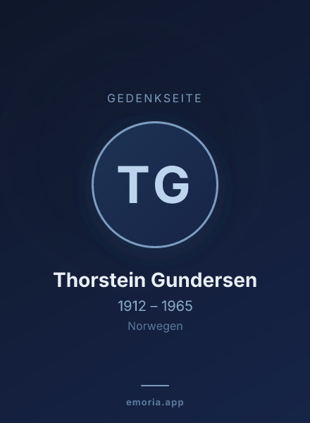 Gedenkportrait von Thorstein Gundersen