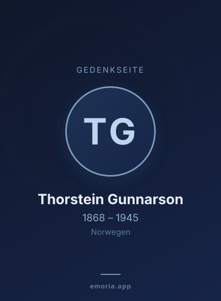 Gedenkportrait von Thorstein Gunnarson