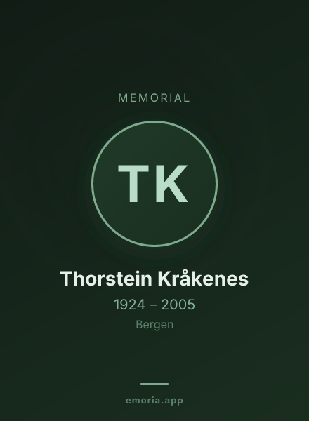 Memorial portrait of Thorstein Kråkenes