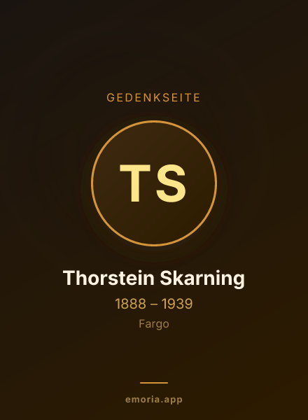 Gedenkportrait von Thorstein Skarning