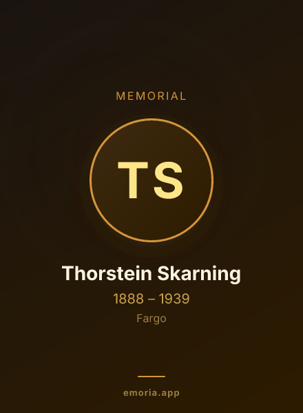 Memorial portrait of Thorstein Skarning