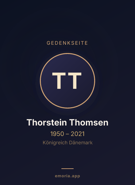 Gedenkportrait von Thorstein Thomsen