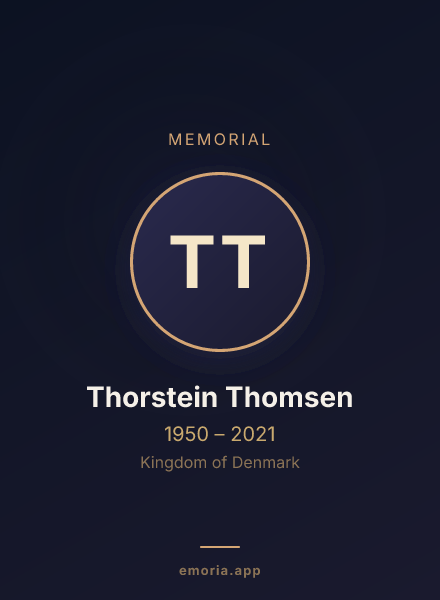 Memorial portrait of Thorstein Thomsen
