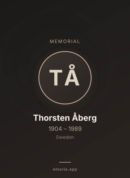 Memorial portrait of Thorsten Åberg