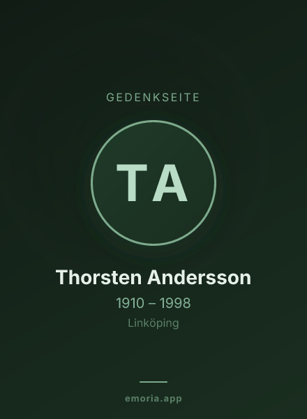 Gedenkportrait von Thorsten Andersson