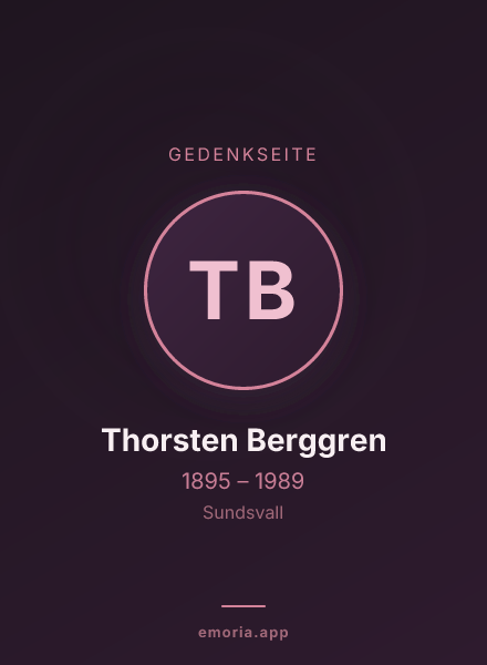 Gedenkportrait von Thorsten Berggren
