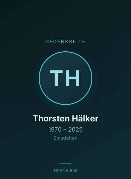 Gedenkportrait von Thorsten Hälker