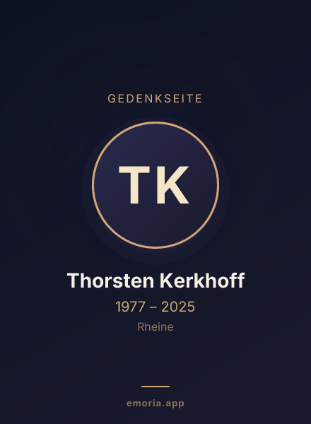 Gedenkportrait von Thorsten Kerkhoff