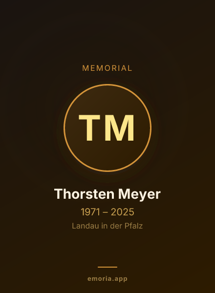 Memorial portrait of Thorsten Meyer