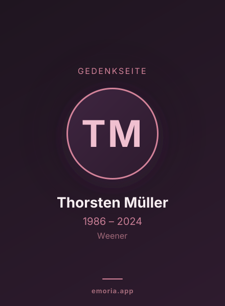 Gedenkportrait von Thorsten Müller