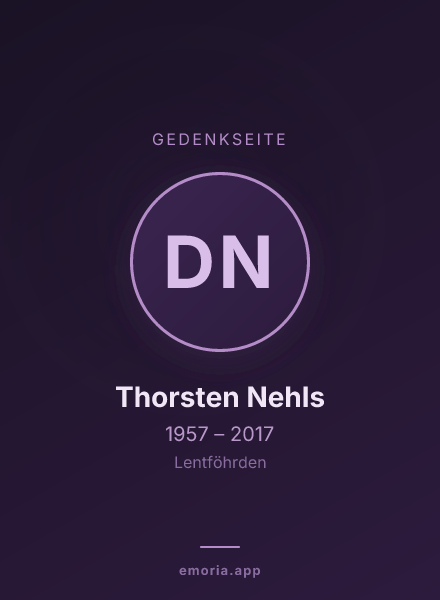 Gedenkportrait von Dr. med. Thorsten Nehls