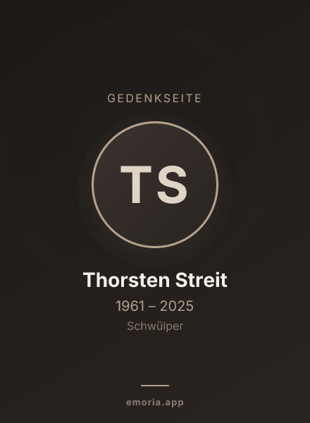 Gedenkportrait von Thorsten Streit