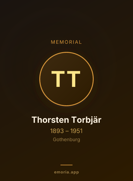 Memorial portrait of Thorsten Torbjär