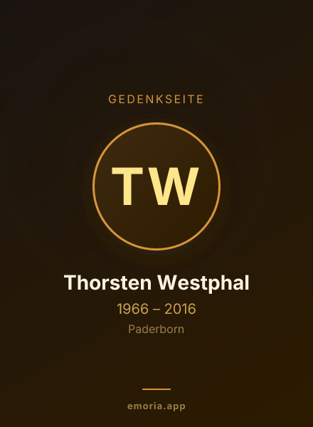 Gedenkportrait von Thorsten Westphal