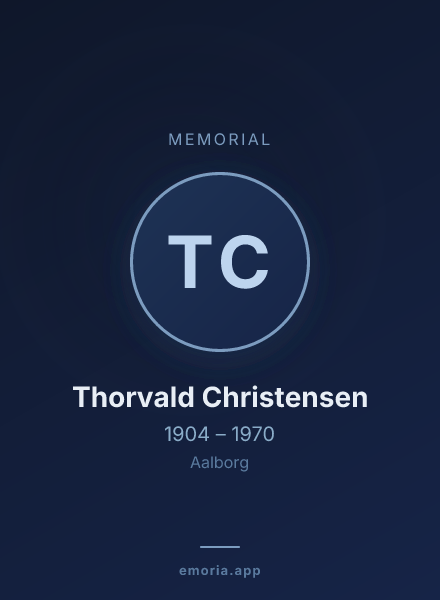 Memorial portrait of Thorvald Christensen