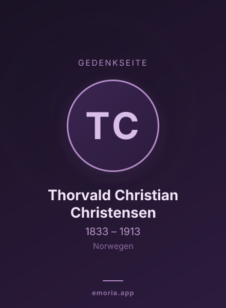 Gedenkportrait von Thorvald Christian Christensen