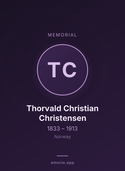 Memorial portrait of Thorvald Christian Christensen
