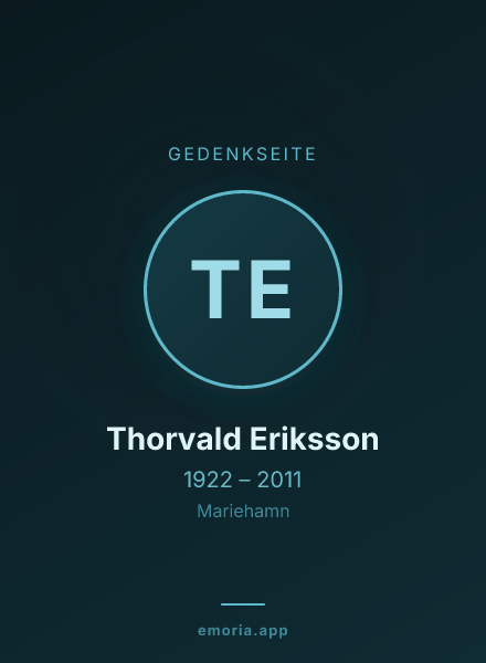 Gedenkportrait von Thorvald Eriksson