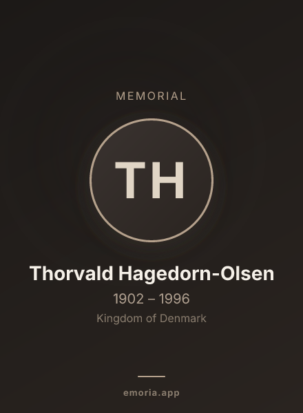 Memorial portrait of Thorvald Hagedorn-Olsen