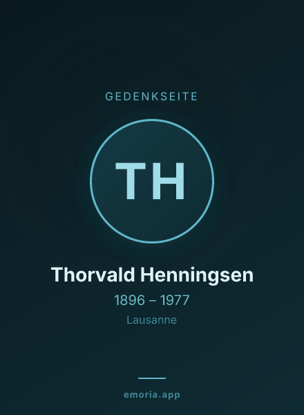 Gedenkportrait von Thorvald Henningsen