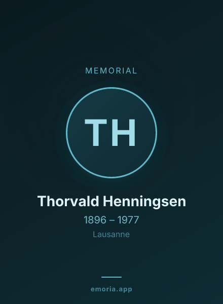 Memorial portrait of Thorvald Henningsen
