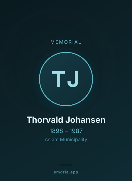 Memorial portrait of Thorvald Johansen