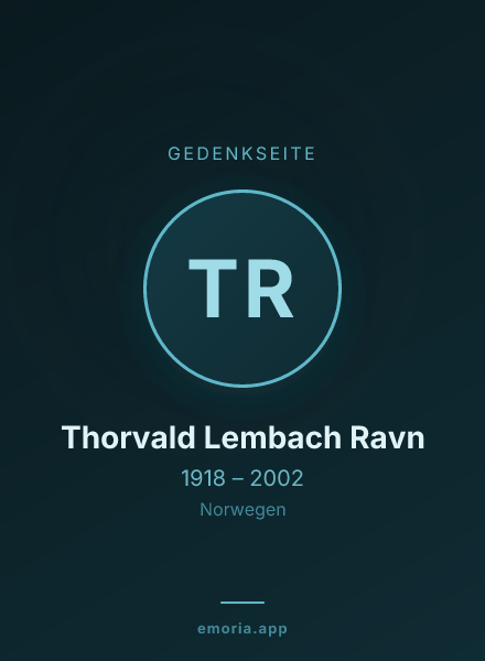 Gedenkportrait von Thorvald Lembach Ravn