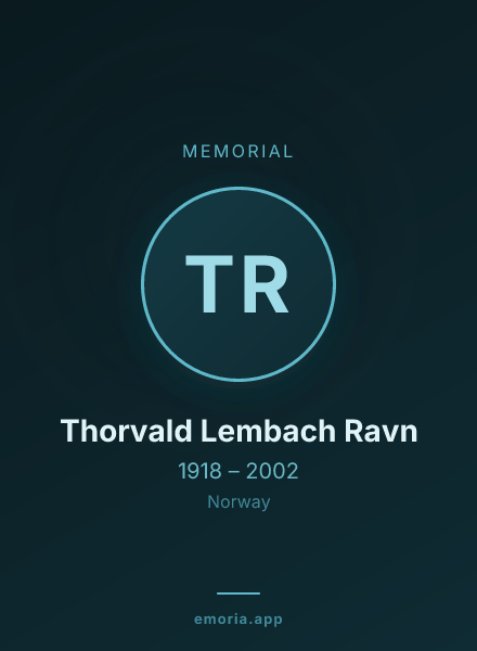 Memorial portrait of Thorvald Lembach Ravn