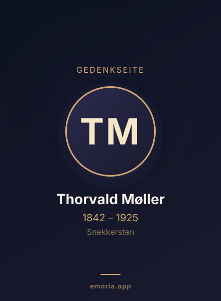 Gedenkportrait von Thorvald Møller