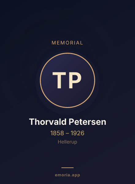 Memorial portrait of Thorvald Petersen