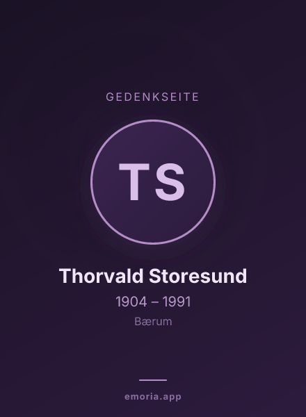 Gedenkportrait von Thorvald Storesund