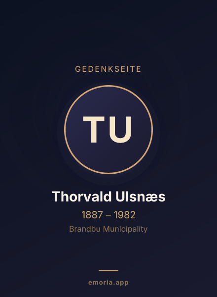 Gedenkportrait von Thorvald Ulsnæs