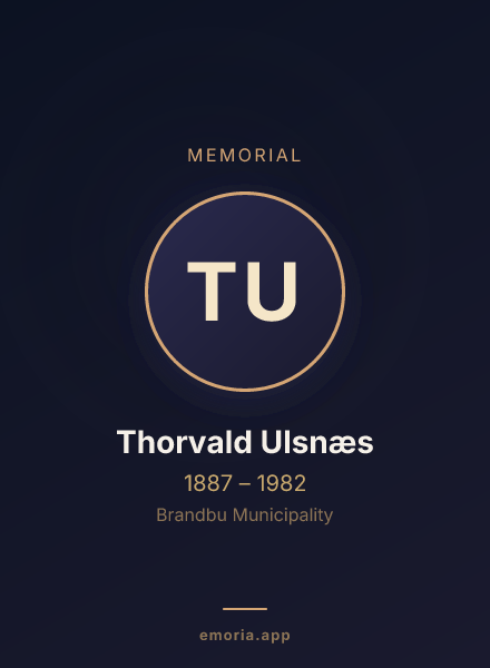 Memorial portrait of Thorvald Ulsnæs
