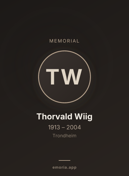 Memorial portrait of Thorvald Wiig