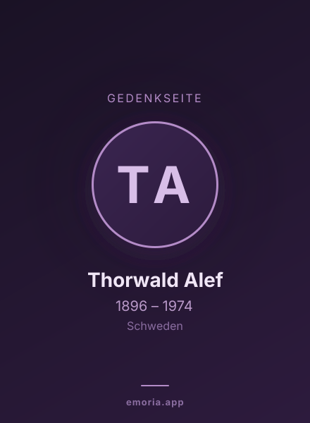 Gedenkportrait von Thorwald Alef