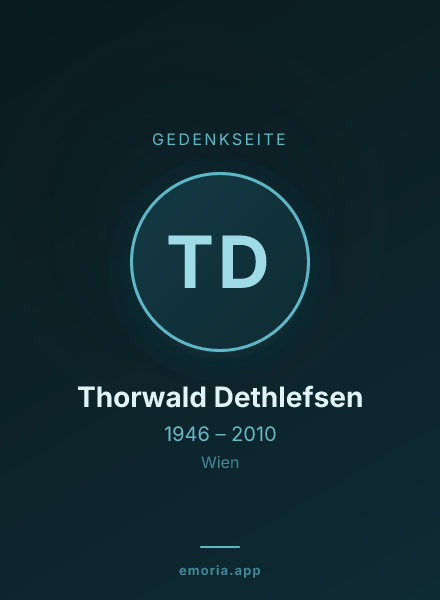 Gedenkportrait von Thorwald Dethlefsen