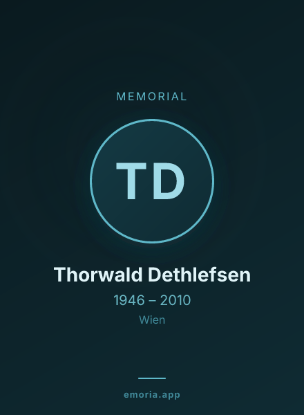 Memorial portrait of Thorwald Dethlefsen