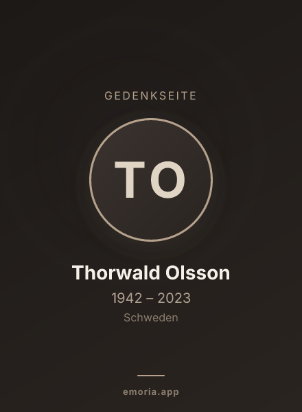 Gedenkportrait von Thorwald Olsson