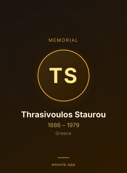 Memorial portrait of Thrasivoulos Staurou