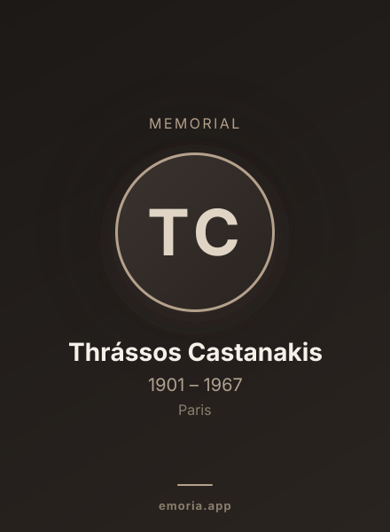 Memorial portrait of Thrássos Castanakis