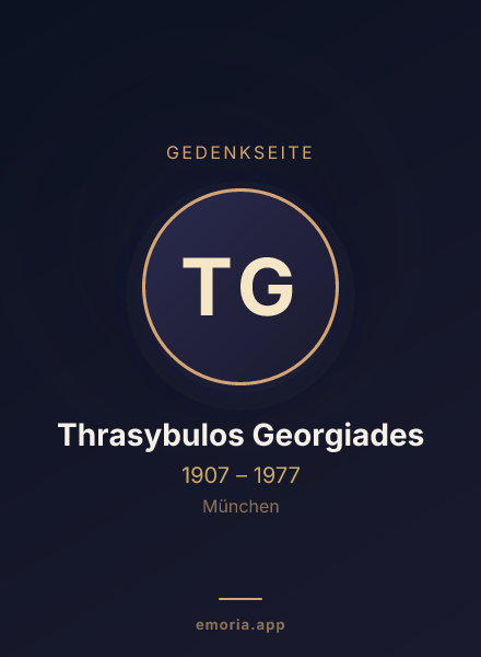 Gedenkportrait von Thrasybulos Georgiades