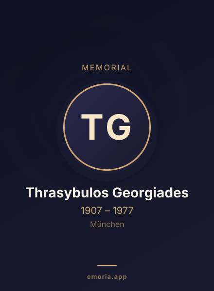 Memorial portrait of Thrasybulos Georgiades