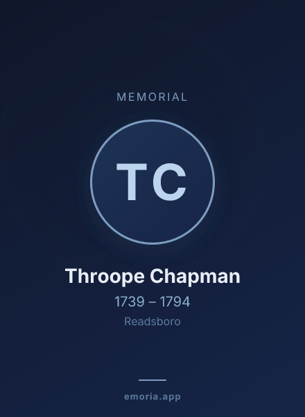 Memorial portrait of Throope Chapman
