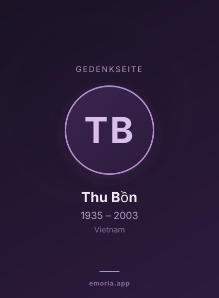 Gedenkportrait von Thu Bồn