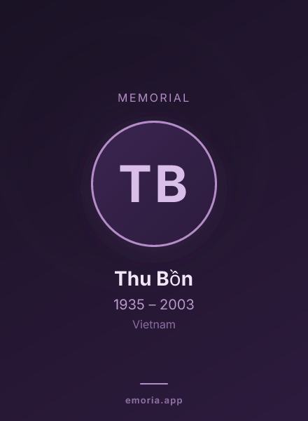 Memorial portrait of Thu Bồn