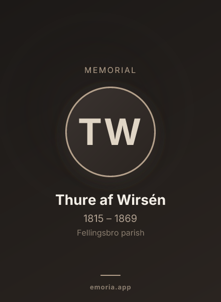 Memorial portrait of Thure af Wirsén