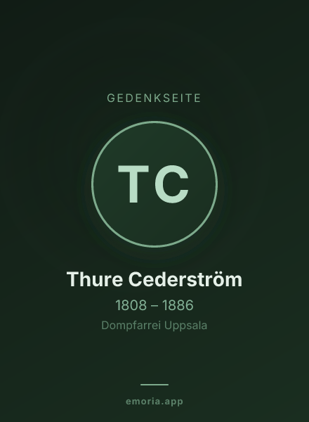 Gedenkportrait von Thure Cederström