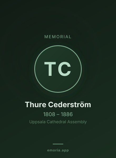 Memorial portrait of Thure Cederström